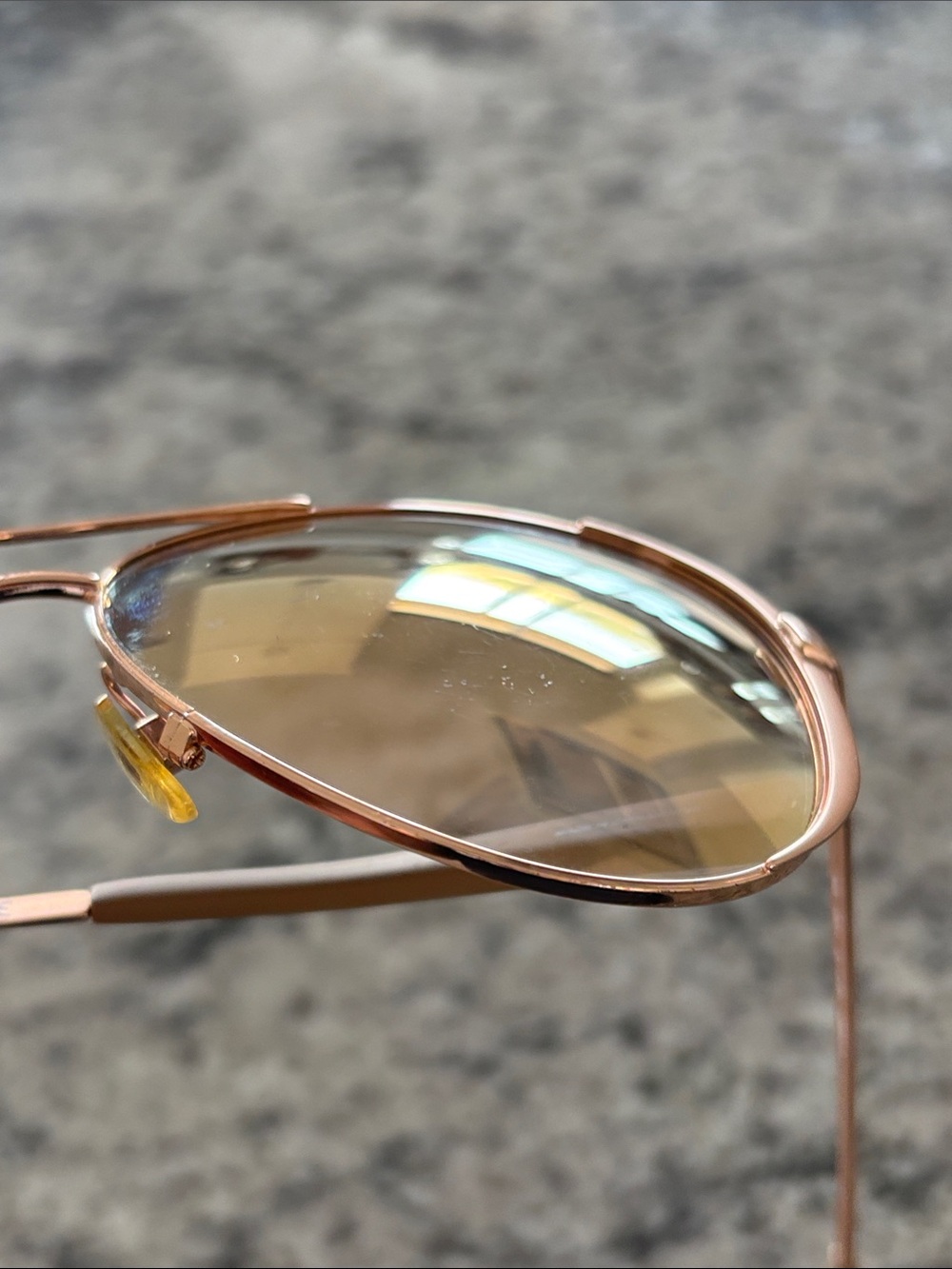 Michael Kors Rose Gold Aviator Sunglasses with Pink-Tinted Lenses - Picture 7 of 7